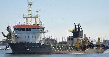 Draga maritimă "Crestway" execută lucrări de adâncire în portul Midia