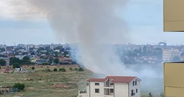 Incendiu de vegetație în cartierul Veterani! Flăcările se extind spre casele oamenilor