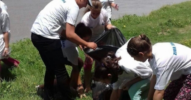 Elevii și voluntarii au făcut curat  pe malurile Dunării - 3