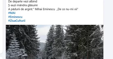 Stire din Actualitate : Ironii pe pagina de Facebook a Ministerului Afacerilor Interne. Versurile unei poezii a lui Eminescu au fost citate greşit