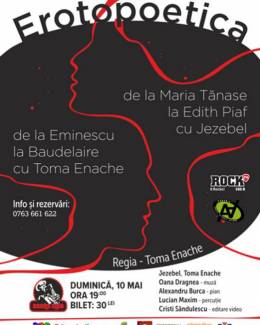 Stire din Cultură-Educație : "Erotopoetica",  un spectacol  de Toma Enache