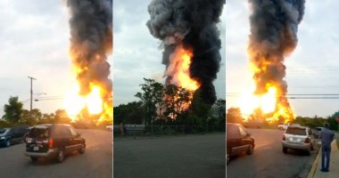 Stire din Actualitate : VIDEO. Un tren încărcat cu substanțe chimice a explodat
