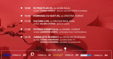 Programul zilei de duminică, 22 martie, de la Antena 3 Constanța