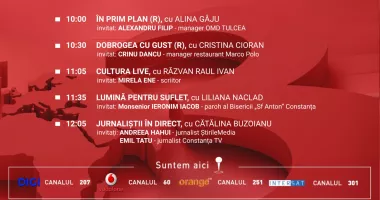 Stire din Actualitate : Programul zilei de duminică, 1 februarie, de la Antena 3 Constanța