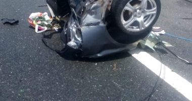 Foto. Atenție şoferi! Accident rutier pe A2! Sunt implicate trei autoturisme - 1
