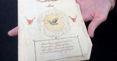 Felicitare datată din 1790, scoasă la licitație