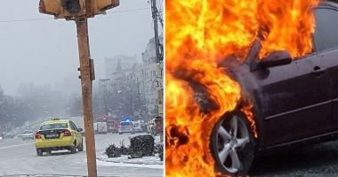 Arde o mașină la Far, în Constanța!