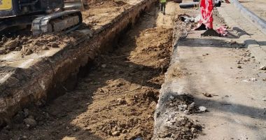 Stire din Social : Stadiul lucrărilor de reabilitare a magistralelor de apă pe strada Baba Novac din Constanța