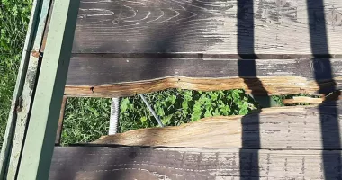 Podul suspendat din Parcul Tăbăcărie, traversat cu teamă. Scânduri rupte, rugină și promisiuni de reparații - 2