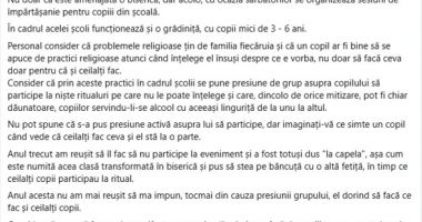 Unicat în județ, capela Școlii 33, contestată de un părinte. ”Niște ritualuri pe care copilul nu le poate înțelege” - 5