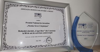 Ziarul "Cuget Liber", premiat la Congresul ARIP, pentru opt decenii de consecvență în slujba dobrogenilor - 2