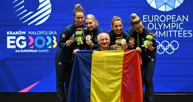 Stire din Sport : Aşa arată fericirea pură! România a cucerit medaliile de aur la tenis de masă feminin, la Jocurile Europene