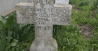 Troiță închinată eroilor din Primul Război Mondial, descoperită în cimitirul de la Vadu - 4