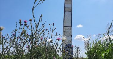 Monument dedicat eroilor Dobrogei, ajuns ruină într-o cultură de floarea soarelui! - 2