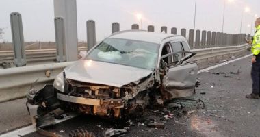 Accident pe A1, după ce un șofer a greșit drumul și a ajuns pe contrasens