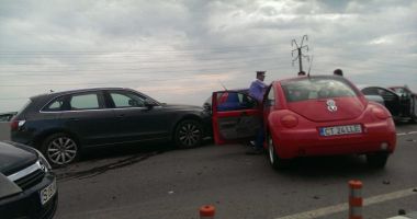 Accident în lanț la ieșire din Constanța! Șapte autovehicule implicate - 5