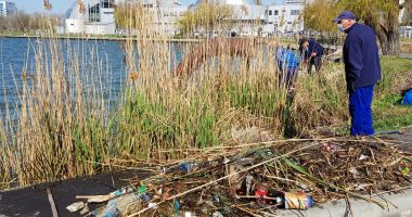 A început marea curățenie pe Lacul Tăbăcărie. Vor să repare și malurile! - 5