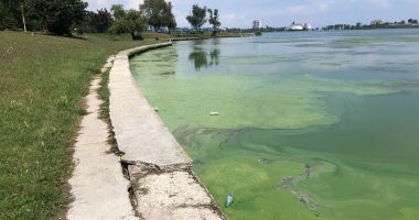 Stire din Social : Lacul Tăbăcărie, încremenit în comunism. Fără promenadă, fără piste de biciclete, doar maluri bătrâne și sparte