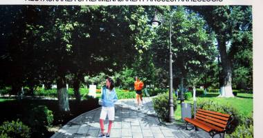 Se reabilitează parcul de la Primărie. Cum  va arăta zona, la anul - 3