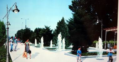 Se reabilitează parcul de la Primărie. Cum  va arăta zona, la anul - 4