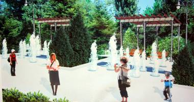 Se reabilitează parcul de la Primărie. Cum  va arăta zona, la anul - 5