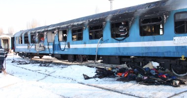 Stire din Eveniment : Un vagon a ars în Gara Palas Constanța