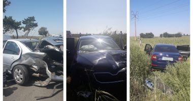 GALERIE FOTO / GRAV ACCIDENT RUTIER LA IEȘIRE DIN CONSTANȚA!