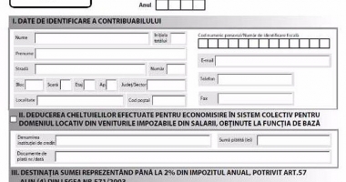Stire din Economie : Ghid fiscal pentru redirecționarea a 2% din impozitul pe venitul
