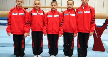 Gimnastele junioare, medaliate cu bronz la Europene