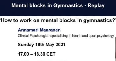 Gimnastică / Blocajul mental, subiectul webinar-ului susținut de Annamari Maaranen