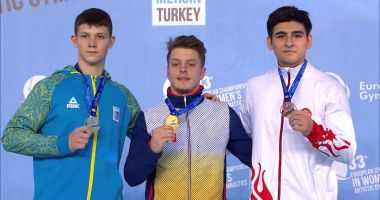 Gimnastică / Gabriel Burtănete, campion european în proba de sărituri