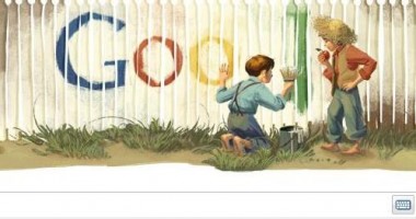 Stire din Social : Logo Google special, dedicat lui Mark Twain