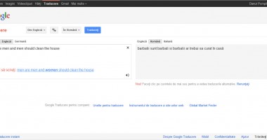 Stire din Monden : "Google translate" e un pic... misogin! Vedeți aici de ce