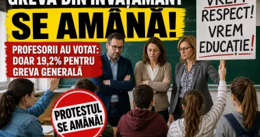 Stire din Cultură-Educație : Era de așteptat! Greva generală din învățământ se amână după votul slab al profesorilor