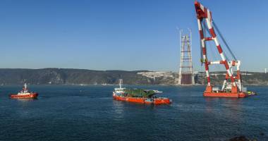 GSP Neptun participă la ridicarea celui mai mare pod rutier suspendat din lume - 5