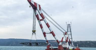 GSP Neptun participă la ridicarea celui mai mare pod rutier suspendat din lume - 2