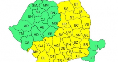 Cod galben de ger în 26 de județe și București - 2