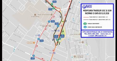 ATENȚIE CONSTĂNȚENI! RATC modifică traseele autobuzelor 101 C și 101 M - 2