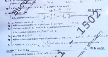 Stire din Cultură-Educație : Bacalaureat 2014 / Iată subiectele de la matematică