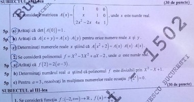 Bacalaureat 2014 / Iată subiectele de la matematică - 2