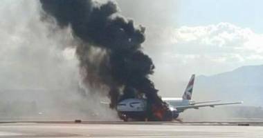 Stire din Actualitate : Incident aviatic pe aeroportul din Las Vegas. Un avion cu 159 de pasageri la bord a luat foc