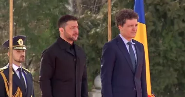 Volodimir Zelenski a ajuns la București. A fost întâmpinat la Cotroceni de Nicușor Dan - 2