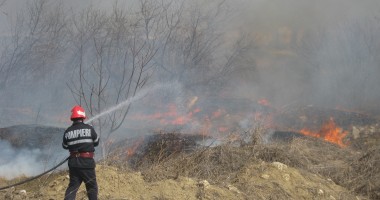 Stire din Eveniment : Un lan de grâu a luat foc la Valu lui Traian