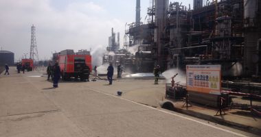 Explozie urmată de incendiu, la fabrica de hidrogen a ROMPETROL RAFINARE! EXERCIȚIU ISU - 7