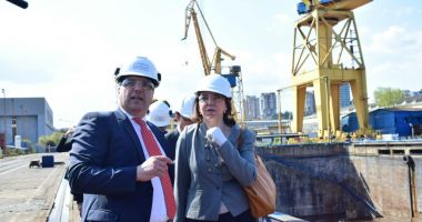 Galerie foto / Ambasadoarea Franței în România, vizită la Șantierul Naval Constanța - 5