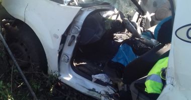 Galerie foto. Accident rutier, după ce un agent s-a izbit cu mașina de poliție într-un copac - 3