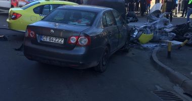 IMAGINI GREU DE PRIVIT! Accident urmat de incendiu, la Constanța. TREI VICTIME - 2