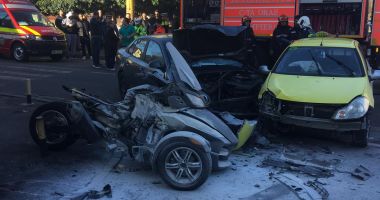 IMAGINI GREU DE PRIVIT! Accident urmat de incendiu, la Constanța. TREI VICTIME - 1