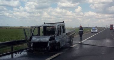 Incendiu puternic pe Autostradă!