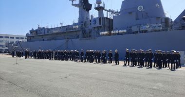 Galerie FOTO / Eveniment istoric în Portul Militar Constanţa! Ministrul Apărării, Vasile Dîncu, prezent la desemnarea Navei-școală "Mircea" ca ambasador al României Sustenabile - 5
